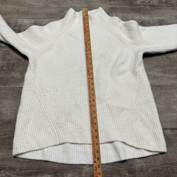 Madewell White Mock Neck Ribbed Sweater Size XL - Picture 4 of 8
